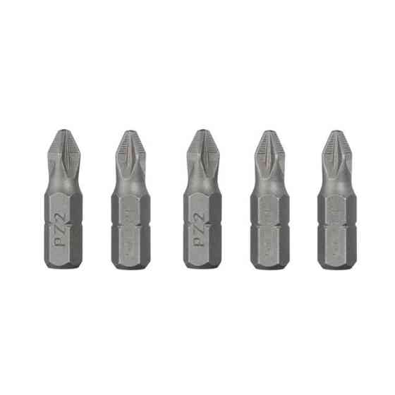 Комплект викруткових насадок, PZ2, 1/4"×25 мм, ACR, S2, 5 од., STORM Львів