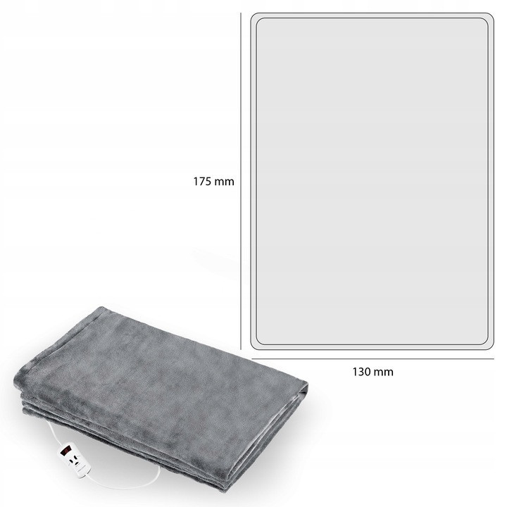 Електрична Ковдра 175х130 см 10 рівнів температури з таймером ProfiCare PC-WZD (3061) Потужність 180 Вт Нововолинськ - фото 3