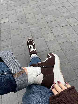 Arcoboletto Кроссовки женские Arcoboletto коричневые зимние кожа+замша размер 37-41 (5669) Коломия