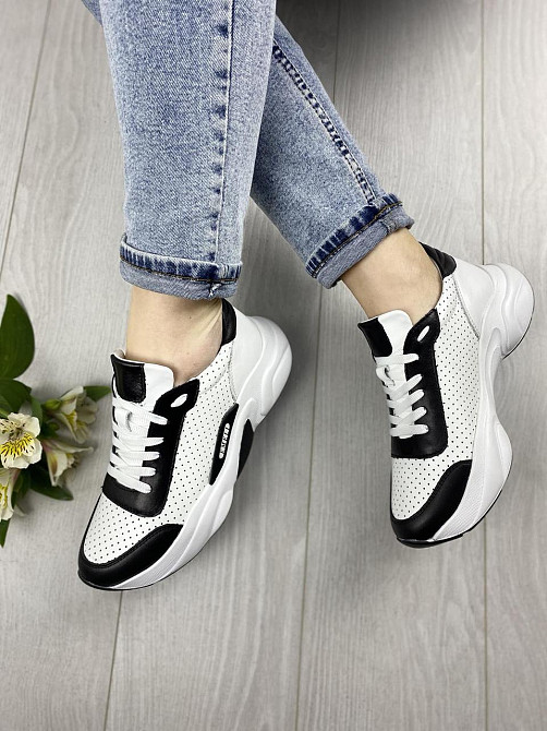 EMELI Кросівки жіночі EMELI 913/4 ST біло/чорні (весна-осінь, шкіра натуральна) (3290) 36р.37р. Коломыя - изображение 8