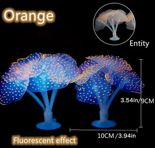 Яскравий декор в акваріум - Морський гриб Помаранчевий Київ - фото 1