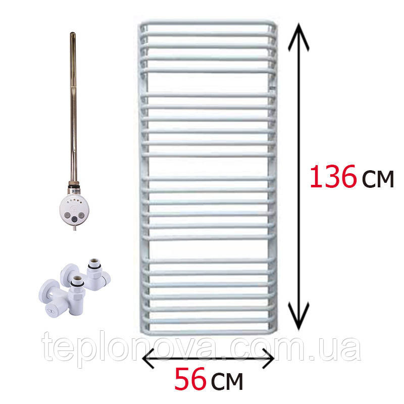 Комбинированный  полотенцесушитель Белый 1360х560 Terma Alina Черновцы - изображение 1