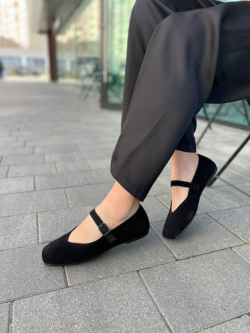 VIFEST Балетки жіночі VIFEST 136 чорні (весна-осінь, замша натуральна) (5909) Коломия - фото 4