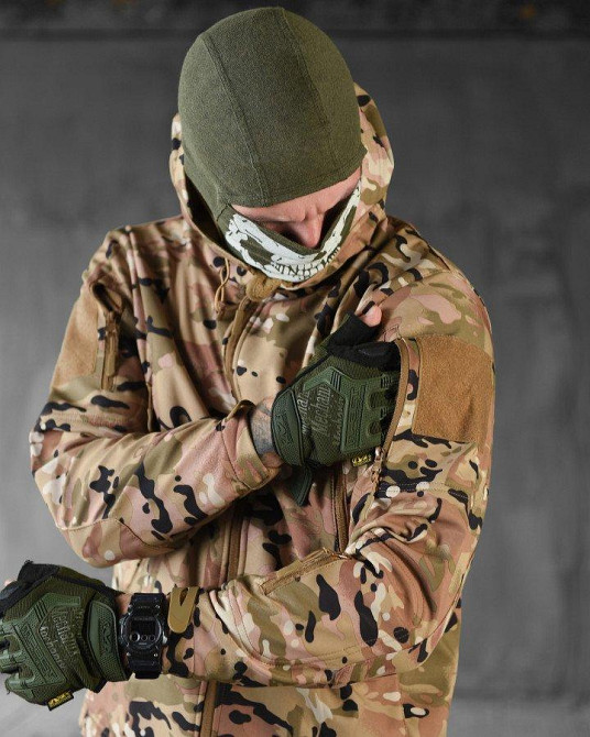 Демісезонна тактичоса куртка Soft Shell Windstoper мультикам ВТ6541 Одеса - фото 9