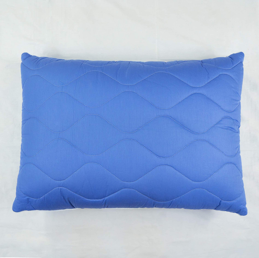 Подушка конопляна стьобана YouStar 50х70 см чохол 100% бавовна Сатин (Синій) Суми - фото 4