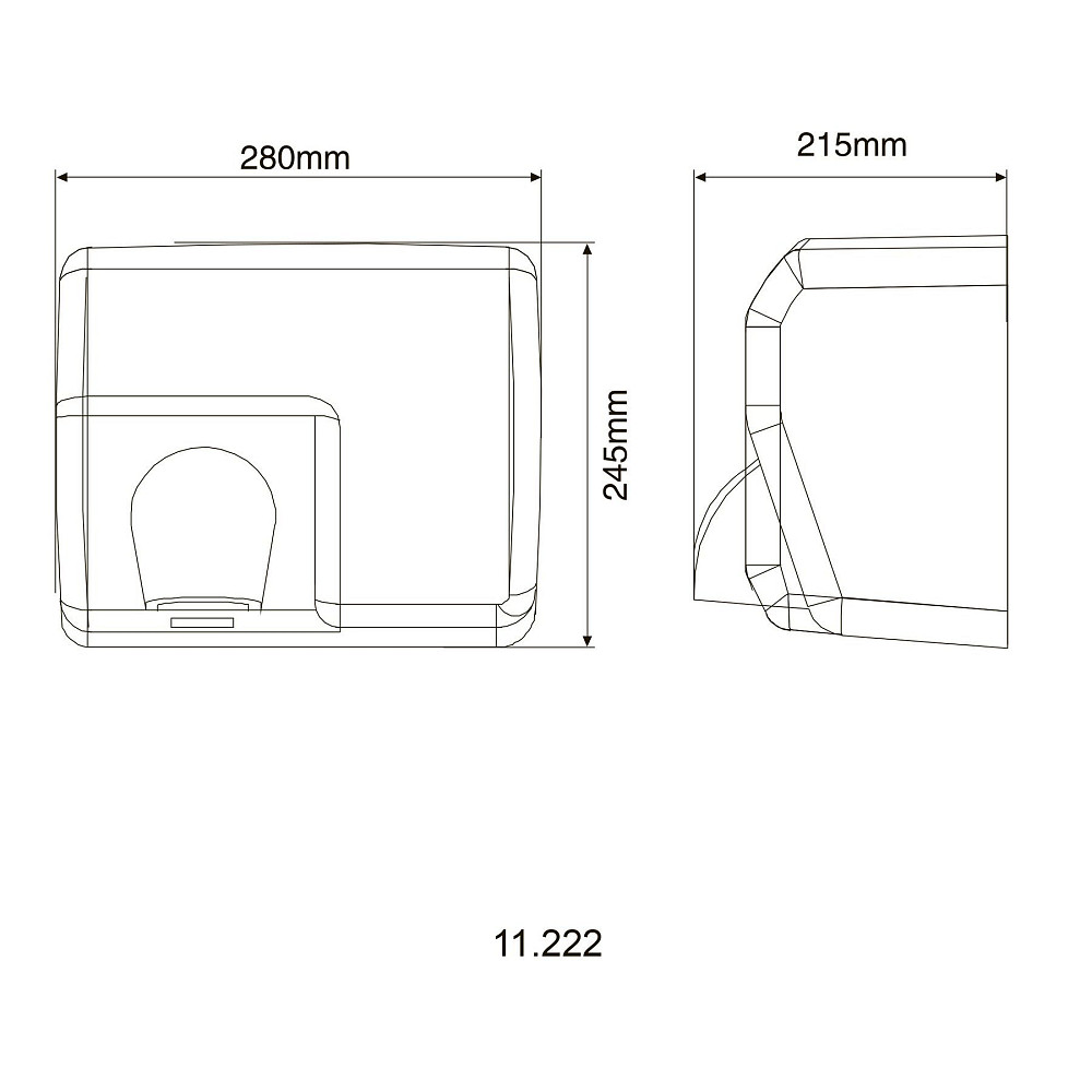 Сушарка для рук HOTEC 11.222 Stainless Steel Луцьк - фото 5