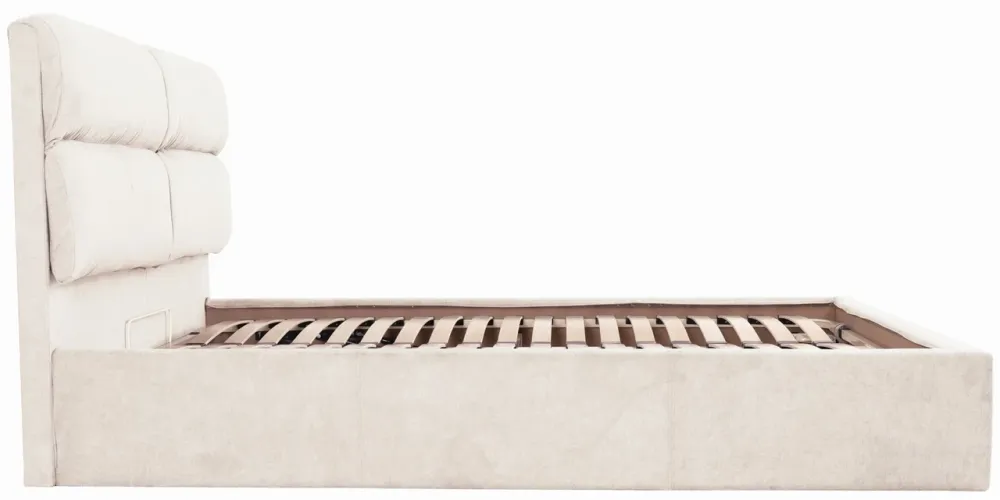 Кровать Oxford VIP 120 х 190 см Мисти Milk С дополнительной металлической цельносварной рамой Бежевый Киев - изображение 4