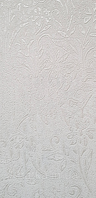 Шпалери вінілові на флізеліні Marburg Aura метрові маленькі квіти білі сріблясті структурні Київ - фото 2