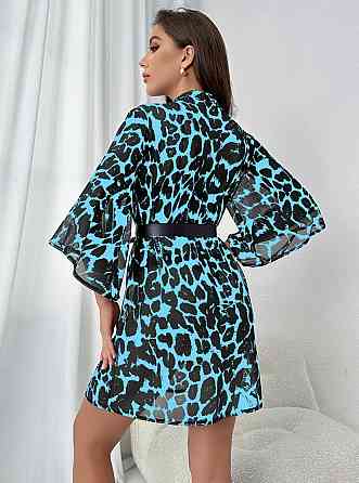 Халат женский прозрачный короткий леопардовый Киев