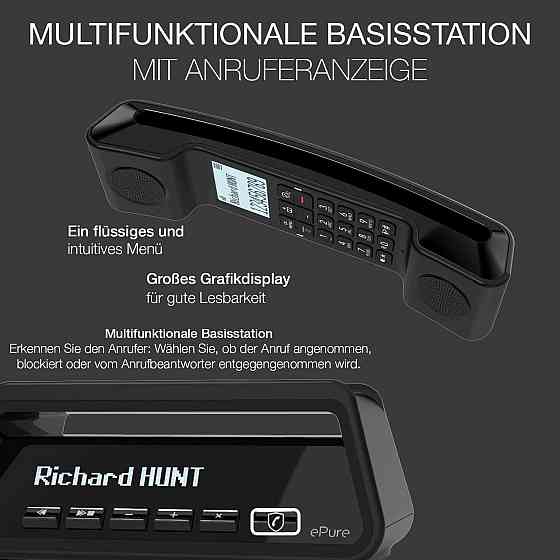 ALCATEL ePure Premium DECT радиотелефон с автоответчиком блокировкой вызовов и графическим дисплеем чёрный Киев