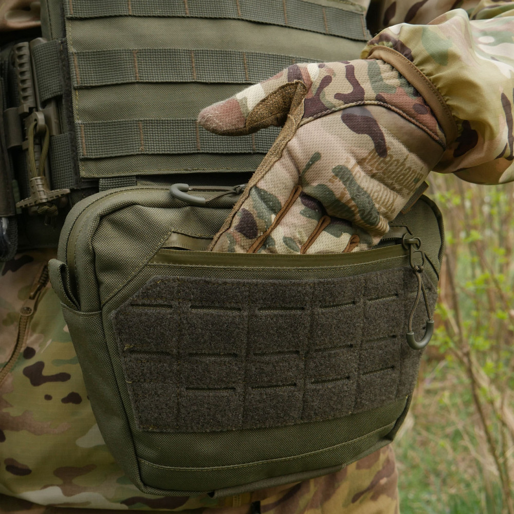 Сумка-напашник XL Kiborg GU Cordura Khaki. Сумка напашник олива с велкро панелью Киев - изображение 8