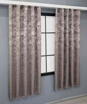 Комплект коротких штор VR-Textil Жаккард Sultan YL № 1669ш Какао 130х170 см 2 шт (35-0298) Киев