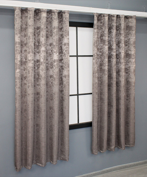 Комплект коротких штор VR-Textil Жаккард Sultan YL № 1669ш Какао 130х170 см 2 шт (35-0298) Киев - изображение 3