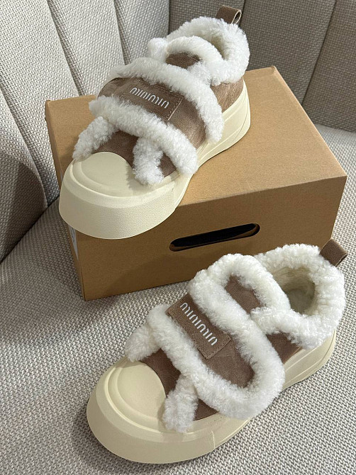 Кеди жіночі Hengji 15-3 з хутром та опушкою на липучці бежеві, 41, 25,5 см Київ - фото 11