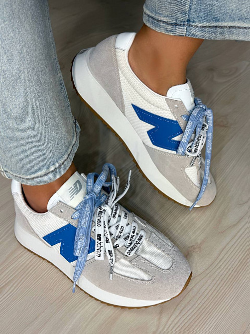 Кросівки жіночі Hengji 23-23 комбіновані замша з сіткою подвійний шнурок сірі, 39, 24,5 см Київ - фото 7