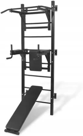 Тренажер Vidaxl Wielofunkcyjna Poręcz Ścienna Do Ćwiczeń Czarna 91367 Киев