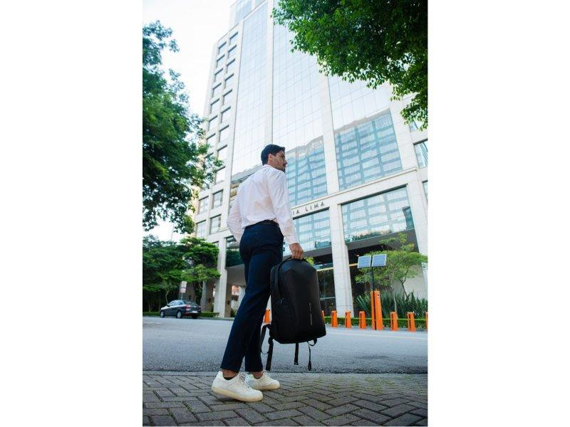 Рюкзак міський Bobby Bizz Business 18 л-25 л для ноутбука 16 дюймів із захистом від крадіжок і порізів (Чорний) Вінниця - фото 8