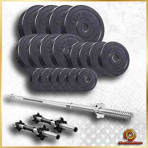 Набор Elitum Titan 89 кг штанга и гантели для силовых тренировок комплект для дома и спортзала Киев