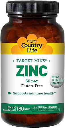 Цинк Target-Mins Zinc, 50 mg, 180 Tablets Луцк