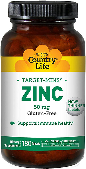 Цинк Target-Mins Zinc, 50 mg, 180 Tablets Луцк - изображение 1