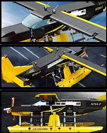 Конструктор детский водный самолет CESSNA208 амфибия 738шт блоков LEGO. Харьков