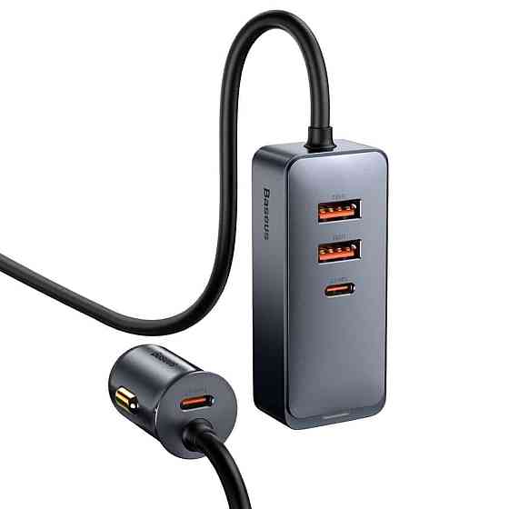 АЗП Baseus Share Together PPS multi-port Fast charging with extension cord 120W 2U+2C Gray Київ