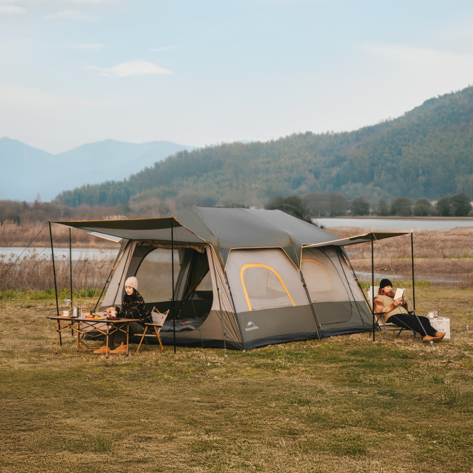 Палатка шестиместная Naturehike Cape 8.4 CNK2450WS050 с быстрым раскрытием, серо-коричневая Киев - изображение 3