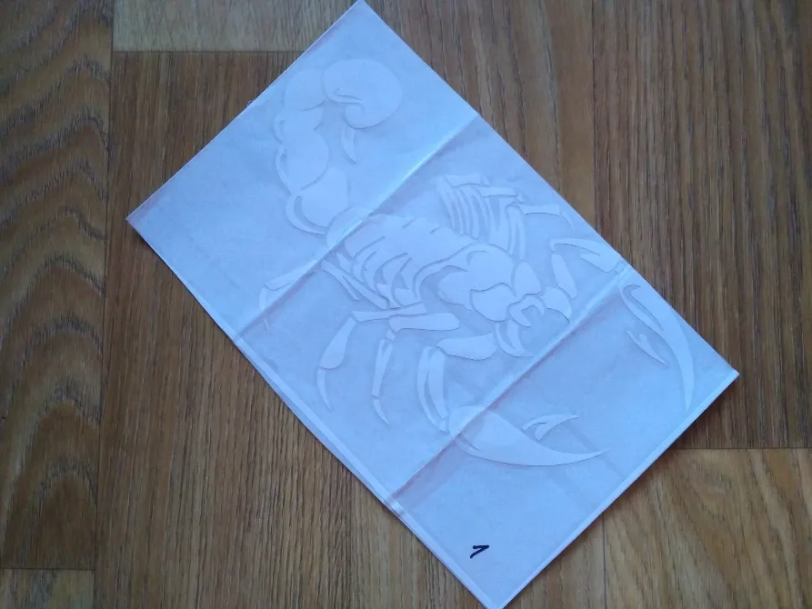 Наклейка на авто Скорпион Белый Киев - изображение 8