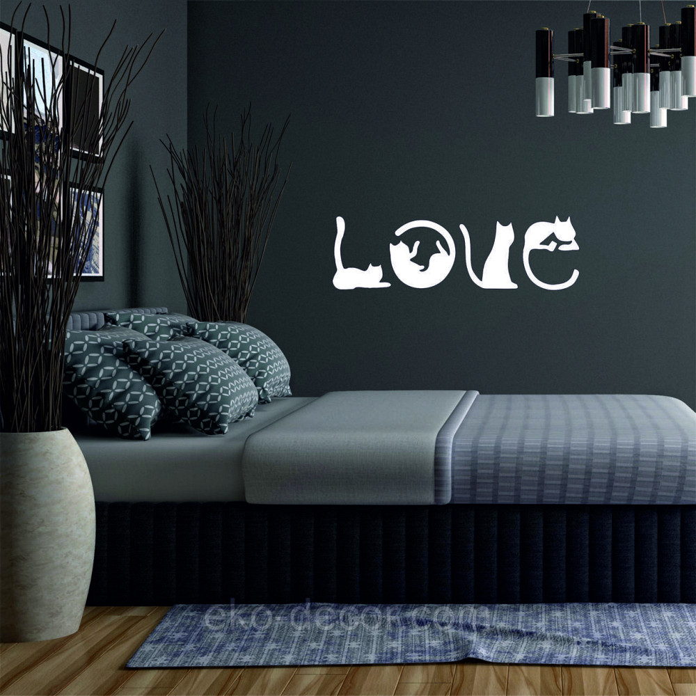 Декоративное настенное Панно «Коты - Love» Декор на стену 110*360 см, Белый Киев - изображение 7