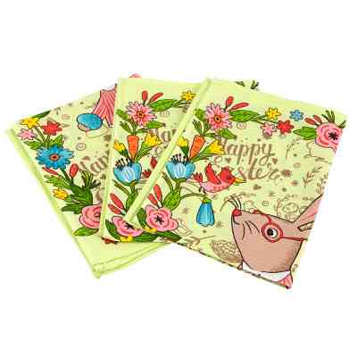 Рушник Руно Набір вафельних Великодній Зайчик салатовий 45х60 см 3 шт (710Т_Пасхальний Зайчик салатовий) Вінниця