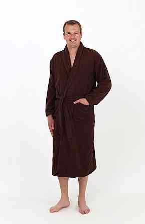Мужской махровый халат Ideal Textile ХXL коричневый (56860510) Черновцы