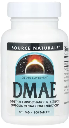 DMAE Диметиламіноетанол 351 мг Source Naturals DMAE 100 капс Київ