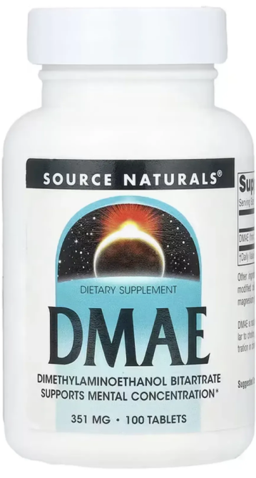 DMAE Диметиламіноетанол 351 мг Source Naturals DMAE 100 капс Київ - фото 1