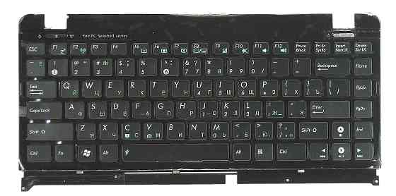 Клавиатура для ноутбука Asus EEE PC (1215) Black, (Black Frame) RU Вінниця