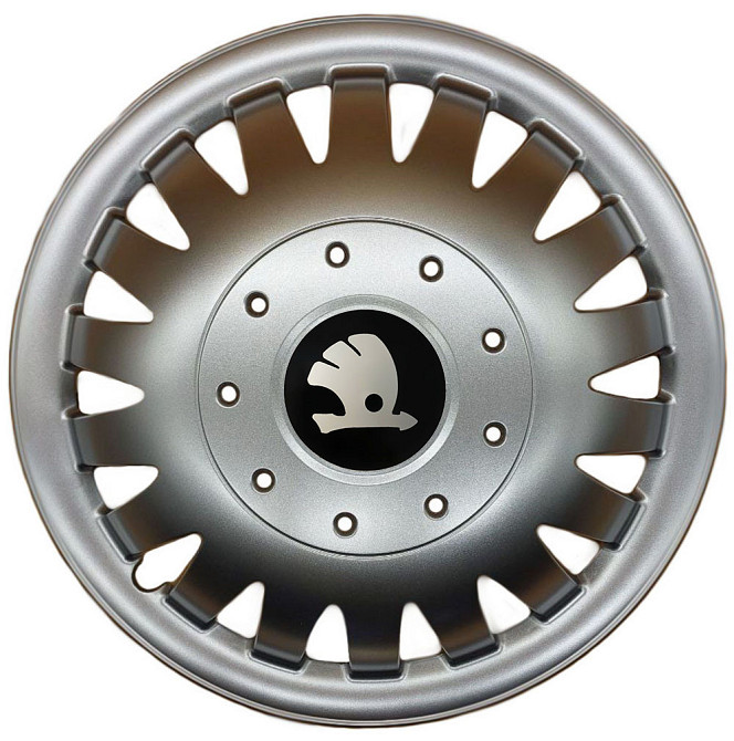 Автомобільні модельні ковпаки R15 Skoda 320 4шт, SJS, сріблясті Вінниця - фото 1