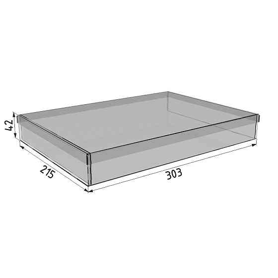Коробка акрилова EKOSTAR 303х215х40 з кришкою Київ