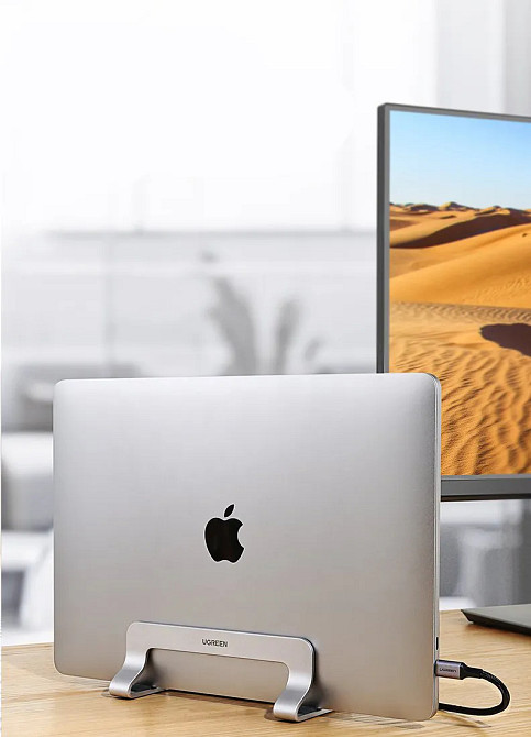 Універсальна вертикальна підставка для ноутбука Ugreen 20471 LP258 Aluminium (Сіра) Николаев - изображение 6