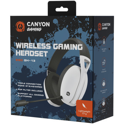 Навушники Canyon GH-13 Ego Wireless Gaming 7.1 White (CND-SGHS13W) Вінниця - фото 8