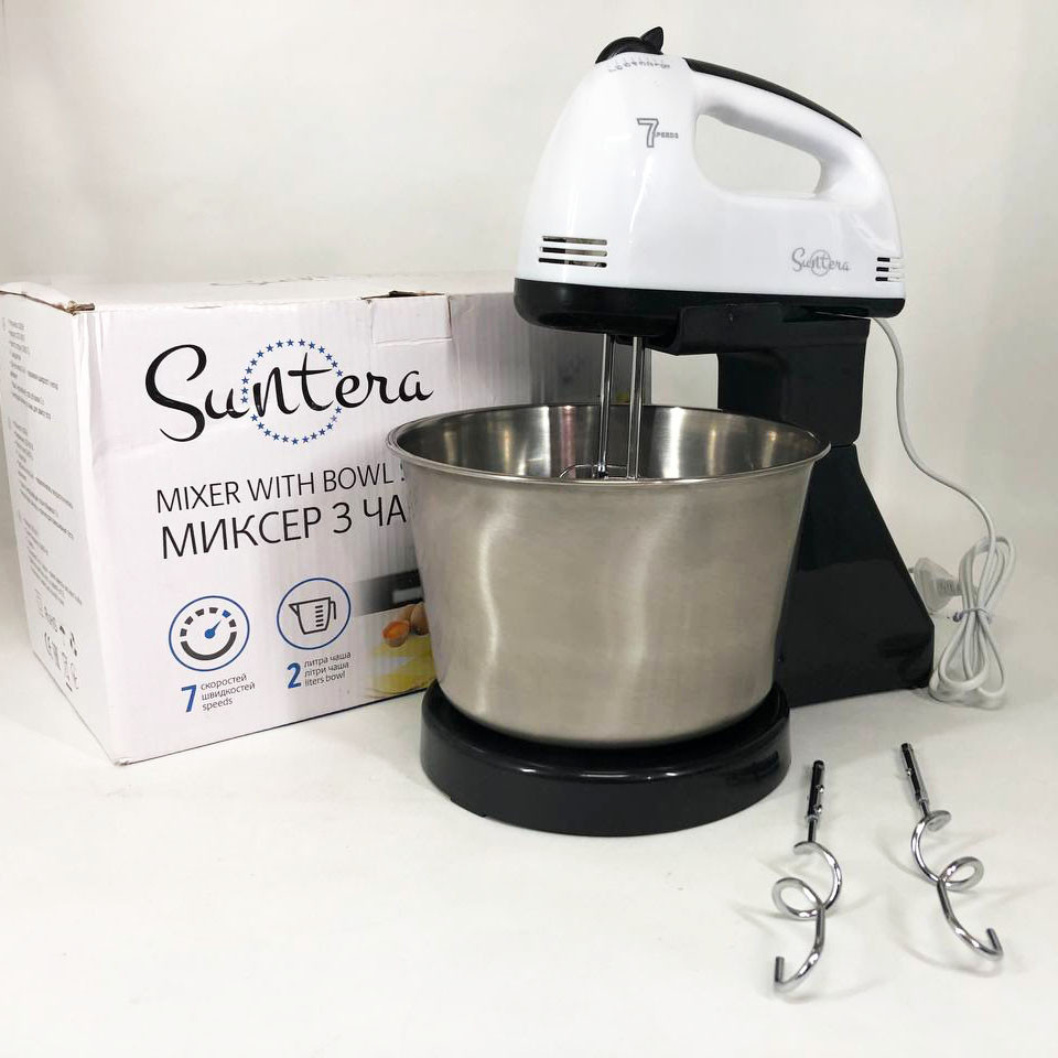 Двовіночковий міксер для кухні, Ручний переносний міксер Надійний невеликий для кухні MT-77 Івано-Франківськ - фото 7