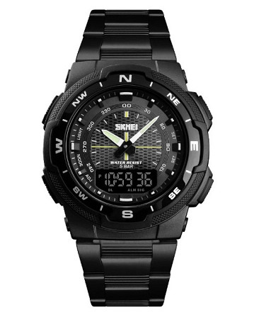 Чоловічий наручний годинник Skmei Marshal Black VIP Вінниця - фото 2