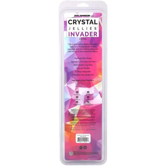 Фентезійний фалоімітатор Doc Johnson Crystal Jellies - Invader Dong 8.5 Inch - Clear Львів
