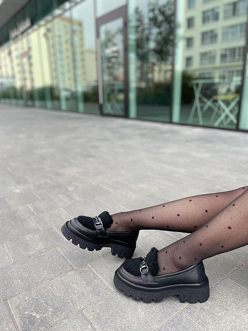 Arcoboletto Туфлі жіночі Arcoboletto чорні натуральна шкіра зима євро-хутро 36р.(5278) Коломия - фото 8