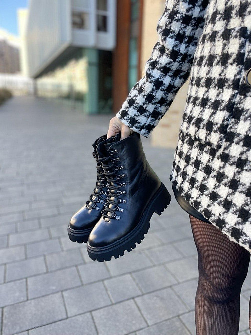 Crisma Черевики жіночі CRISMA чорні натуральна шкіра зима висота 17 см (5296) Коломыя - изображение 2