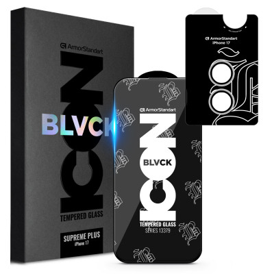 Скло захисне Armorstandart Supreme Plus Black Icon Apple iPhone 17 (ARM87860) Вінниця - фото 1