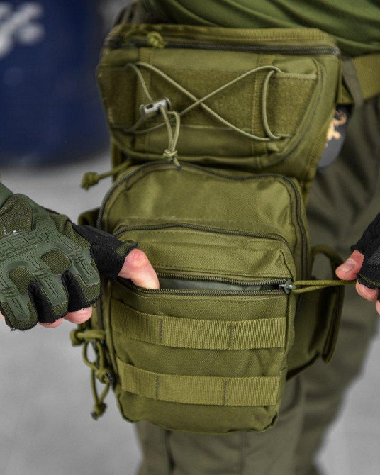 Тактична Сумка поясна на ногу roulette oliva Одеса - фото 9