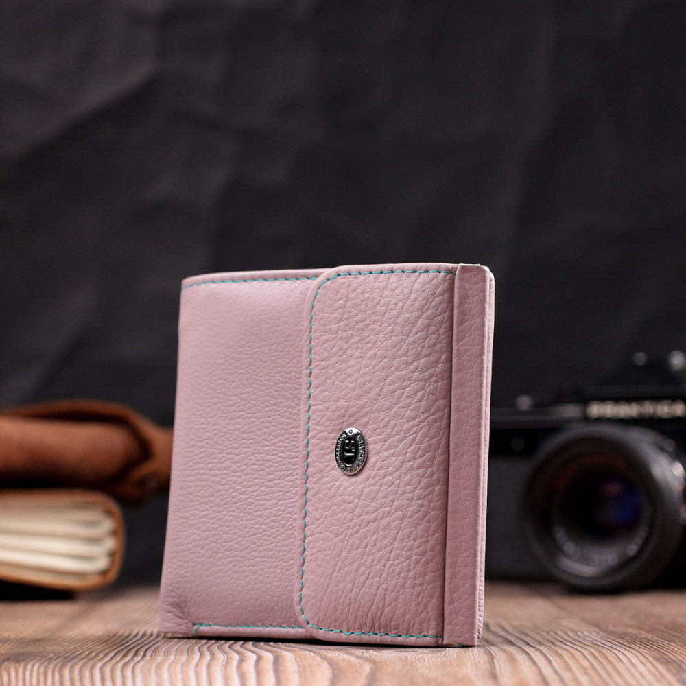 Кошелек для женщин среднего размера из натуральной кожи ST Leather 19495 Бежевый Киев - изображение 6