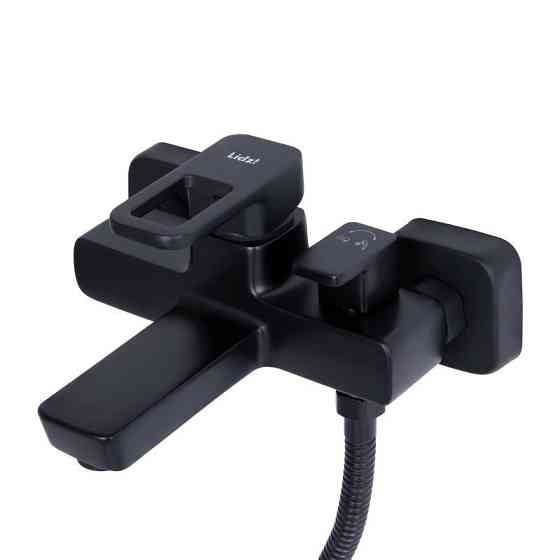 Смеситель для ванны Lidz Wawel 006 c душевым гарнитуром (k35) LDWAW006BLA45393 Black черный Киев