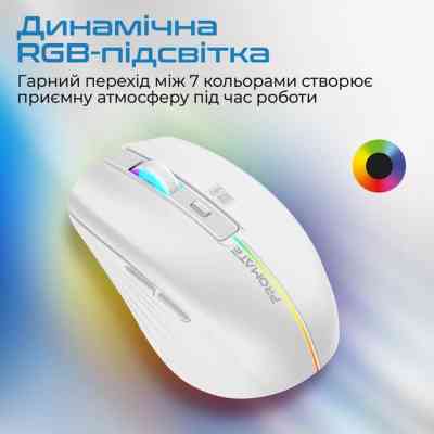 Мышка Promate Kitt Wireless White (kitt.white) Винница