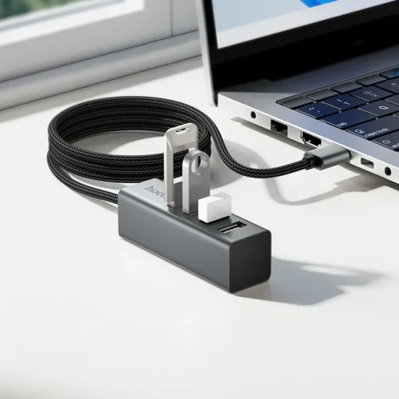 USB 2.0 Hub 4 port Разветвитель с кабелем (hoco) Одесса