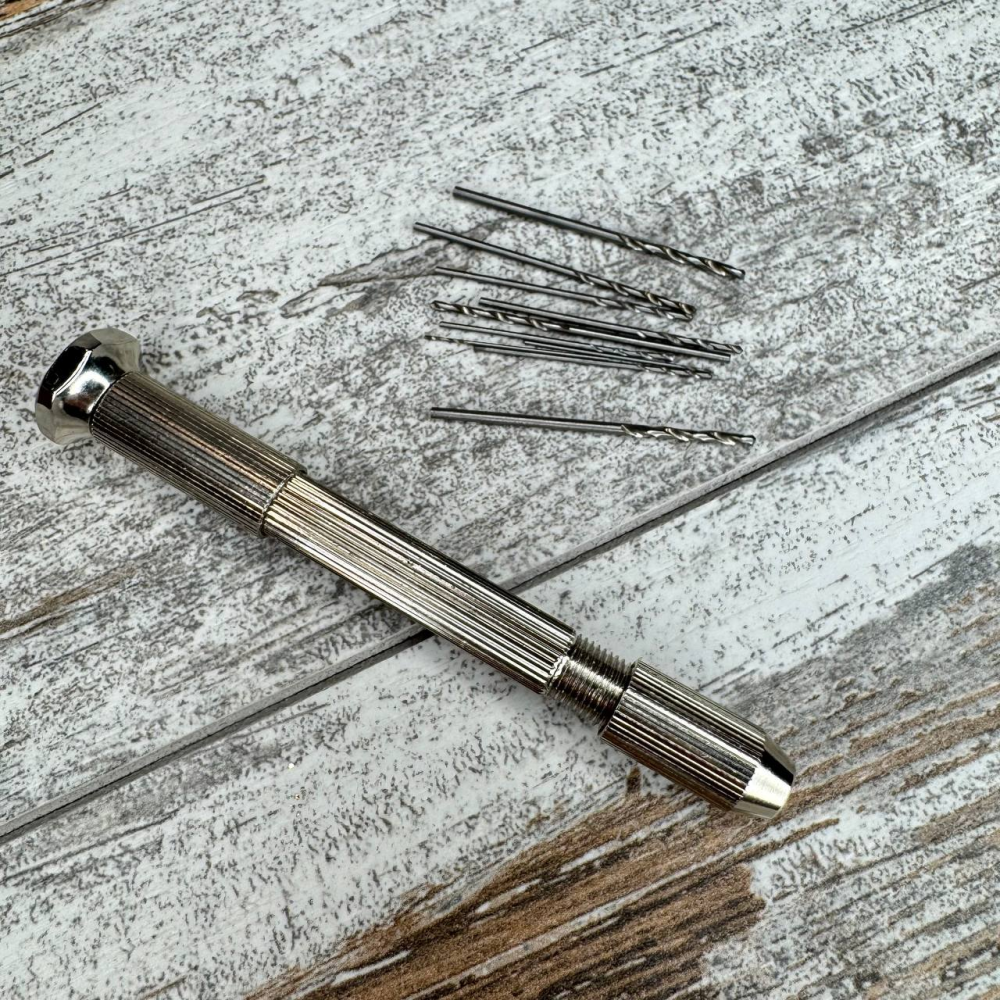 Ручная механическая мини дрель с 10 сверлами и цангами Киев - изображение 4